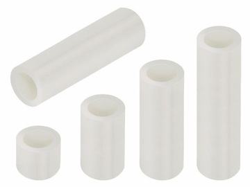 Tulejka dystansowa L:20mm walcowa poliamid biały; 5.3X20/DR3810B-10szt