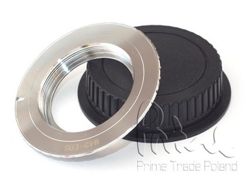 Adapter M42 - Canon EOS z blokadą mosiężny gwint 42 mm Helios przejściówka