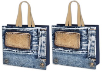 Torba ekologiczna na zakupy motyw: JEANS 5x4,90