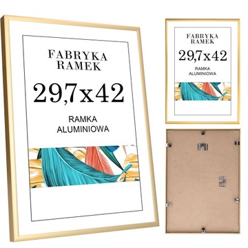 Ramka A3 rama na zdjęcia 29,7x42 aluminiowa złota