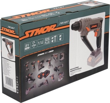 1.1J SDS+ АККУМУЛЯТОРНАЯ УДАРНАЯ ДРЕЛЬ С КОРПУСОМ, 20 В STHOR