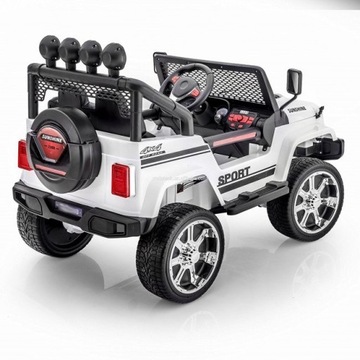 Auto na akumulator terenowy JEEP 4x4 gumowe koła E