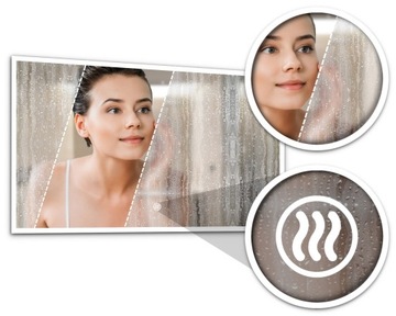 Зеркало LED 110x80, пескоструйная обработка - BOSTON -