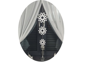 ZAWIESZKA 3 KWIATKI NR 2 ORNAMENT AŻUR GIRLANDA GLAMOUR KRYSZTAŁEK