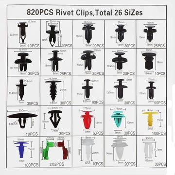 SPINKI SAMOCHODOWE DO TAPICERKI AUTA KLIPSY KOŁKI 925 EL + ŚCIĄGACZE WYJMAK
