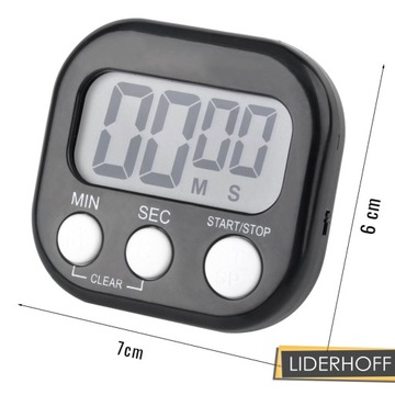 Магнитная плита цифровой таймер таймер магнит черный большой ЖК -дисплей