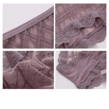 БЕЛЫЕ КРУЖЕВНЫЕ БРАЗИЛЬСКИЕ ТРУСИКИ, ПРОЗРАЧНЫЕ, СЕКСУАЛЬНАЯ СЕТКА, 38 М