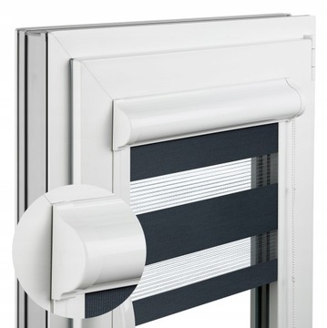 ROLETA Dzień Noc W KASECIE Z PROWADNICAMI 40x150 zebra