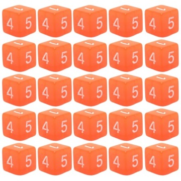 ZESTAW 25 KOSTEK K6 RPG KOŚĆ POCHODNIA 1,6 CM