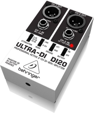 Behringer DI20 DI-Box активный 2-канальный со сплиттером