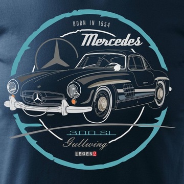 Koszulka z samochodem Mercedes 300 SL Gullwing na prezent