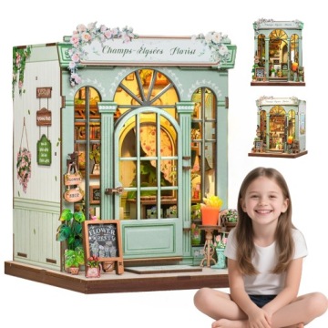 Miniaturní Domeček Book Nook Květiny Z Elysejských Diy Polí Jako Dárek 3D