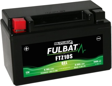Akumulator ŻELOWY Fulbat YTZ10S GEL 9,1Ah 190A ZAMIENNIK YUASA VARTA EXIDE