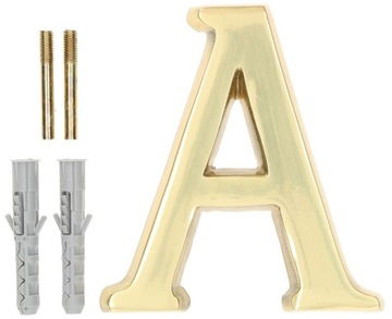 LITERA A NA DOM MOSIĘŻNA 10 CM ZŁOTA LITERKA