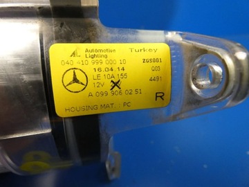 MERCEDES B TŘÍDA W246 HALOGEN PRAVÝ PŘEDNÍ