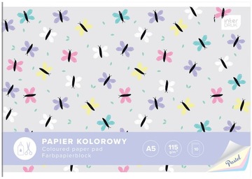 BLOK PAPIER KOLOROWY A5/10K 115G PASTEL INTERDRUK