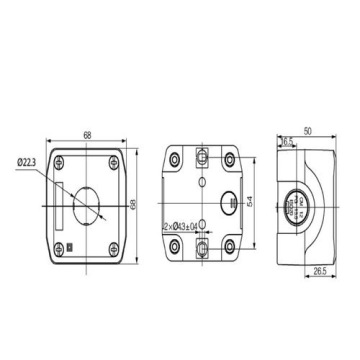 ПАНЕЛЬ УПРАВЛЕНИЯ F86 РАСПРЕДЕЛИТЕЛЬНЫЙ ЩИТ 1 ОТВЕРСТИЕ VCX
