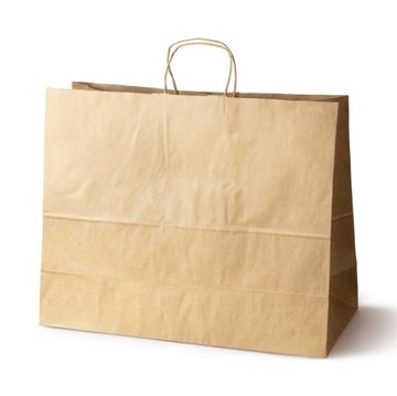 Torby papierowe duże 50x18x39 cm 25szt pojemne EKO
