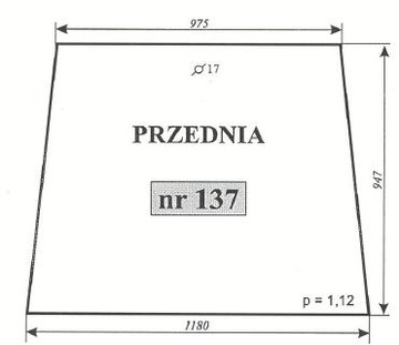 szyba przednia T25 A kabina polska