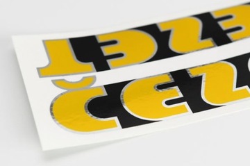 Наклейки на бак CEZET золото-хром - пара CZ 350