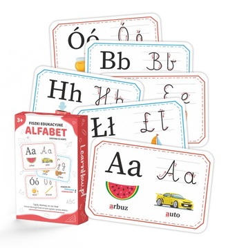 FISZKI EDUKACYJNE MINI PLANSZE - ALFABET LITERKI (32 karty) - LearnHow