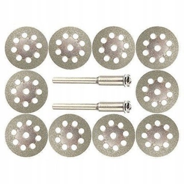 ZESTAW TARCZE DIAMENTOWE TNĄCE DO MINI SZLIFIERKI WIERTARKI 12 elementów