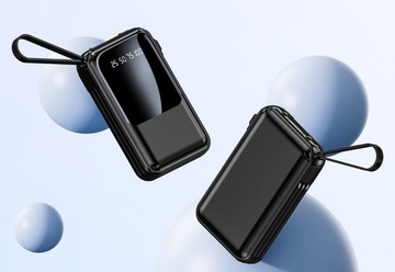 POWER BANK 10000 мАч USB/USB-C QC PD ВСТРОЕННЫЙ КАБЕЛЬ Цифровой дисплей ПОРТАТИВНЫЙ