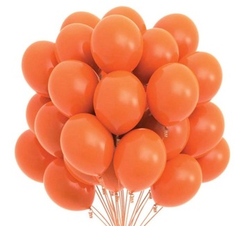 Balony GUMOWE metaliczne POMARAŃCZOWE wesele urodziny halloween 10 szt