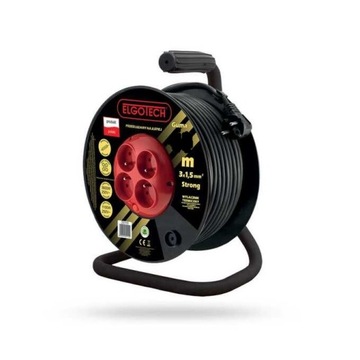 PRZEDŁUŻACZ BĘBNOWY 50m 3x1,5mm w GUMIE (PZB-40-50G) EGLOTECH POLSKA