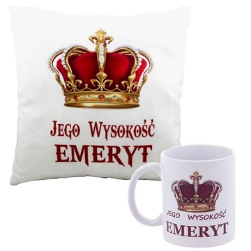 PODUSZKA KUBEK prezent emeryturę dla EMERYTA