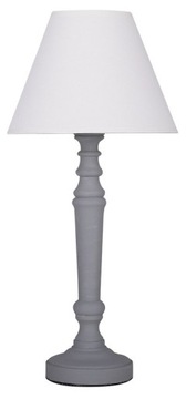 LAMPA SZARY 1X40W E14 ABAŻUR BIAŁY PASTELLIO