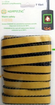 ZESTAW NAPRAWCZY KOMINKÓW TAŚMA SZKLANA 15x4 mm