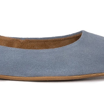 Baleriny Maciejka 04100-06 welur niebieskie r.38