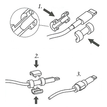 ЗАЩИТА КАБЕЛЯ ЗАРЯДКИ 4 ШТ. USB КАБЕЛЬ ЗАРЯДКИ