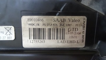 SAAB 9-5 95 FACELIFT SVĚTLOMET LEVÝ PŘEDNÍ 89010466