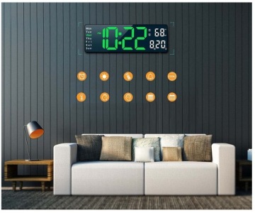 НАСТЕННЫЕ ЧАСЫ БОЛЬШИЕ ЭЛЕКТРОННЫЕ ЦИФРОВЫЕ СОВРЕМЕННЫЕ СВЕТОДИОДНЫЕ ТЕМПЕРАТУРА ДАТА