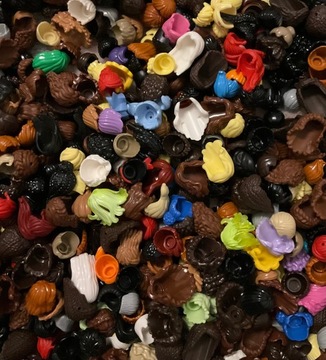 Lego fryzura do figurki włosy różnokolorowe 5 sztuk mix