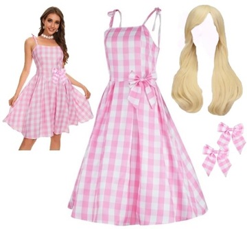 STRÓJ PRZEBRANIE SUKIENKA BARBIE COSPLAY DLA DOROSŁYCH S/M 158/164