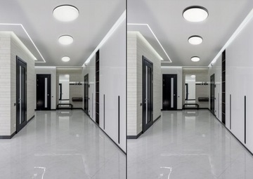 СВЕТОДИОДНАЯ ЛАМПА 24ВТ СО СМЕННОЙ РАМКОЙ ЧЕРНАЯ/БЕЛАЯ НАКЛАДНАЯ ЛАМПА IP20