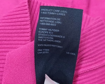 TOMMY HILFIGER DENIM CREW NECK PINK RÓŻOWY BAWEŁNIANY MĘSKI SWETER M