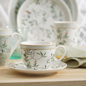 Filiżanka ze spodkiem 240 ml NORIKO WHITE VILLA ITALIA