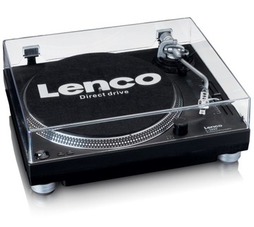 Lenco L3809BK gramofon napędem bezpośrednim czarny