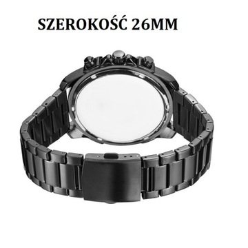 BRANSOLETA DO ZEGARKA CZARNY GRAFIT 28MM DIESEL