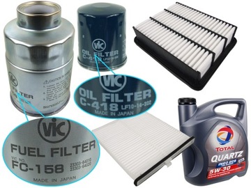 Komplet zestaw filtrów MAZDA CX-5 KE KF GH o 5W-30