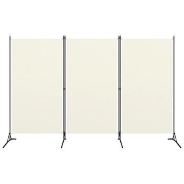 PARAWAN POKOJOWY DEKORACYJNY ŚCIANKA KOTARA 3-PANELOWY 260 x 180 cm KREMOWY