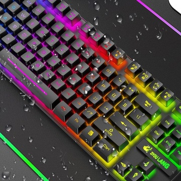 Игровой настольный компьютер с беспроводной RGB-подсветкой 2,4G и цветной подсветкой