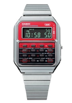 KULTOWY ZEGAREK CASIO VINTAGE Z KALKULATOREM CA-500WE -4BEF ALARM STOPER