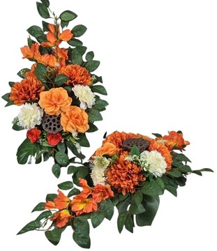 KOMPLET STROIK NA CMENTARZ BUKIET GRÓB KOMPOZYCJA NAGROBNA WSZYSTKICH ŚWIĘT