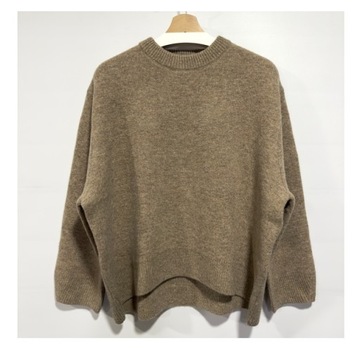 ZARA Sweter OVERSIZE Beż Wełna S / M