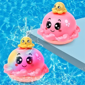 Фонтан ПЛАВАЮЩАЯ ИГРУШКА ДЛЯ ВАННЫ ВАННЫ со струящимся светодиодным осьминогом